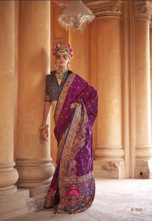 Tarahood Kreshva Sugandha Weaved Royal Silk Saree - Image 15