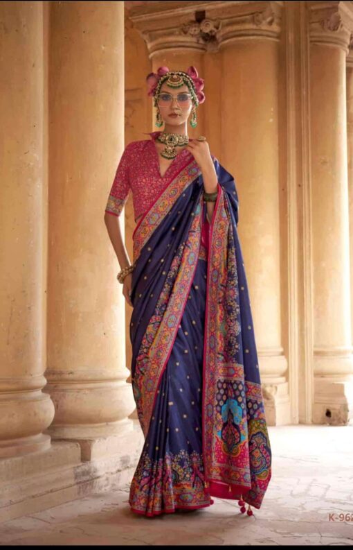 Tarahood Kreshva Sugandha Weaved Royal Silk Saree - Image 2
